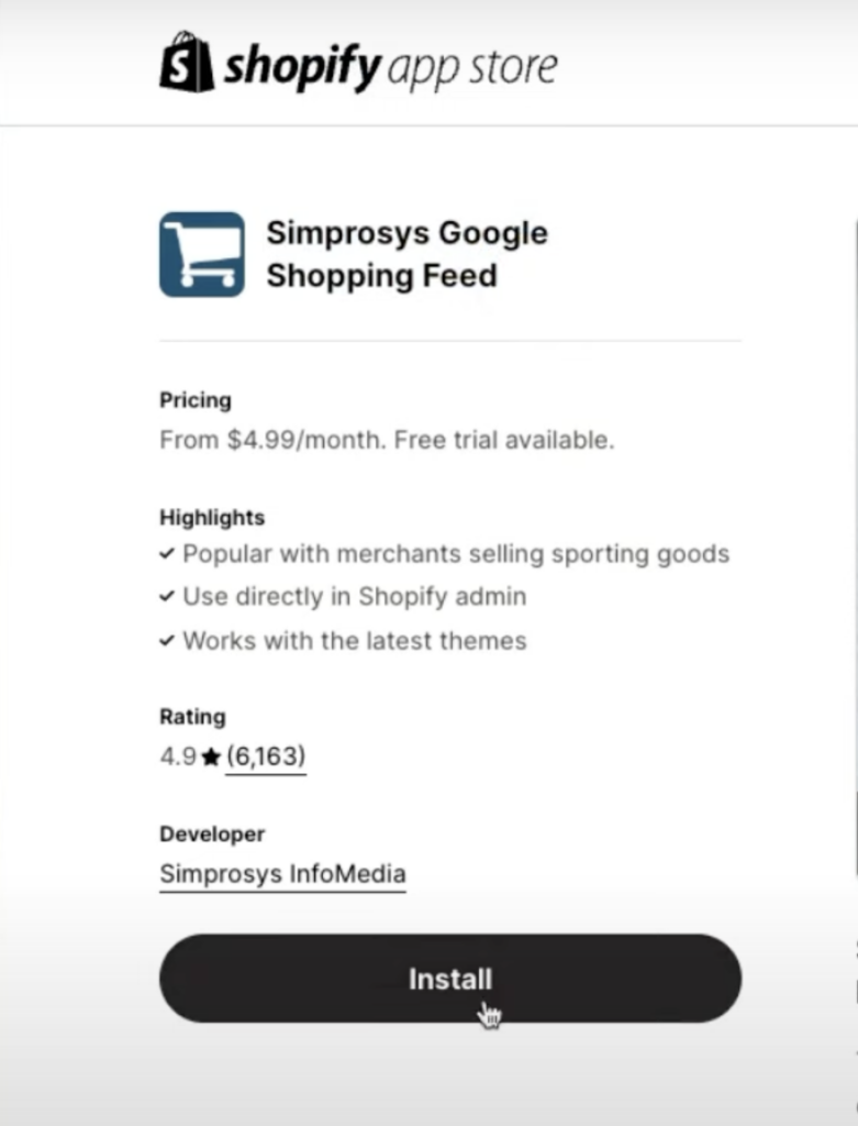 shopify app store